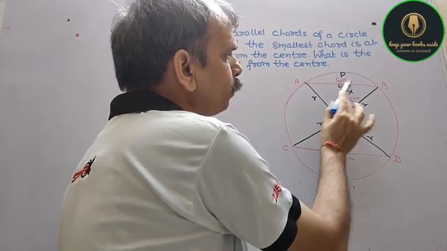 The lengths of two parallel chords of a circle are 6 cm and 8 cm. If the smaller chord is at a dist смотреть онлайн