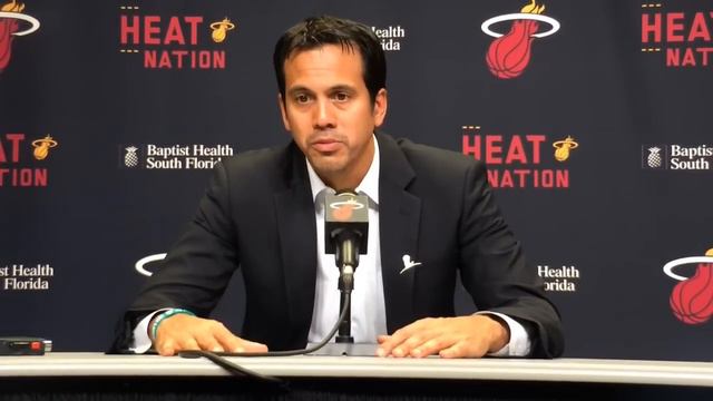 Erik Spoelstra addresses Miami Heat's loss to Chicago Bulls смотреть онлайн