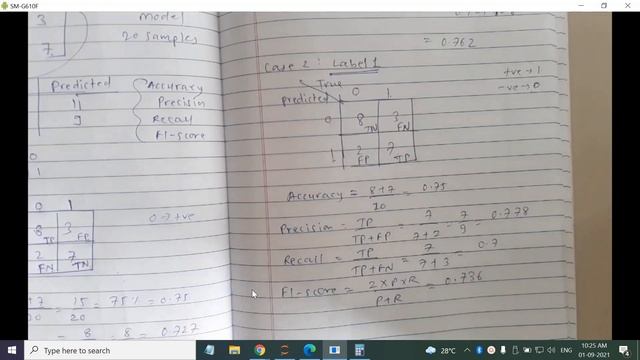 Lab 2 || Implementation of Metrics-Accuracy, Precision, Recall, Confusion Mat (Lab Date: 01/09/2021 смотреть онлайн