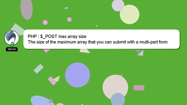 PHP : $_POST max array size смотреть онлайн