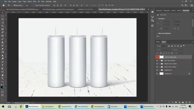 How to use a PSD Mockup & Smart Objects: Photoshop for Beginners.Add 1 image to wrap on all tumbler смотреть онлайн