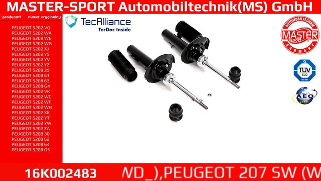 16K002483 | SHOCK ABSORBER KIT | Master-Sport-Automobiltechnik (MS) GmbH