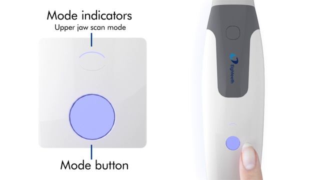 Helios 600 -Two-sided start/stop scan button for easier scanning of both upper and lower arch смотреть онлайн
