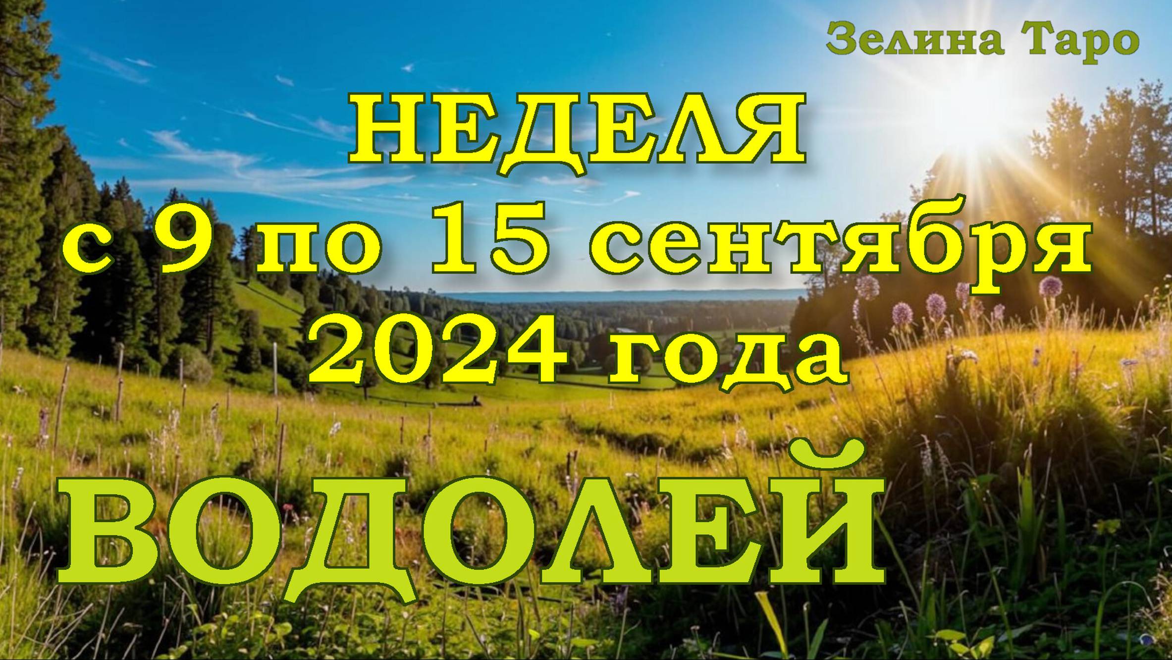 ВОДОЛЕЙ | ТАРО прогноз на неделю с 9 по 15 сентября 2024 года
