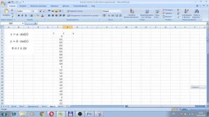 Excel  гистограмма и график параметрической функции