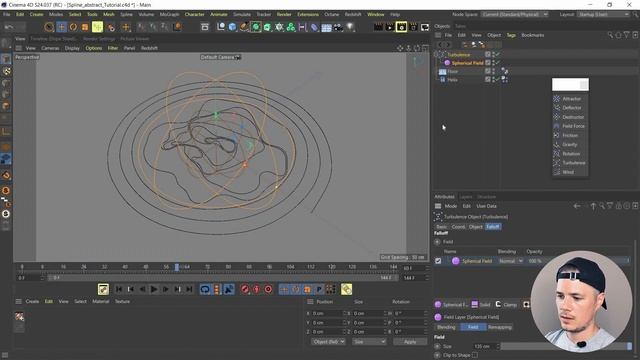 Анимация сплайна в синема 4д | Абстрактный фон в синема 4д | Spline animation cinema 4d смотреть онлайн