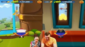 Космический забег в игре Том за золотом! Космонавт Том против ковбоя Анджелы от Каталекс!