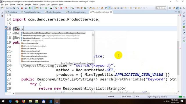 Autocomplete in Angular 6 with PrimeNG and Spring Rest API and Spring Data JPA in Spring Boot смотреть онлайн