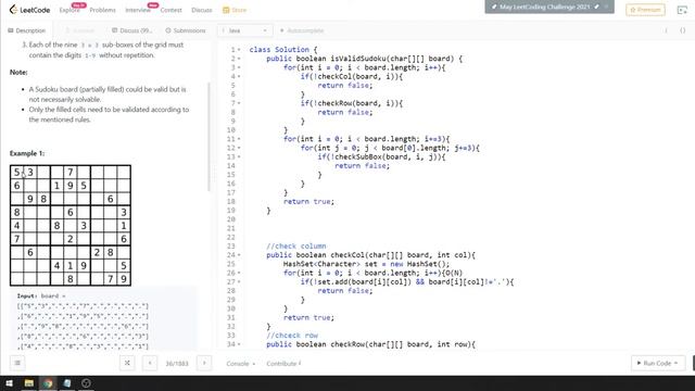 UNLISTED | 0LeetCode 36 | Java смотреть онлайн