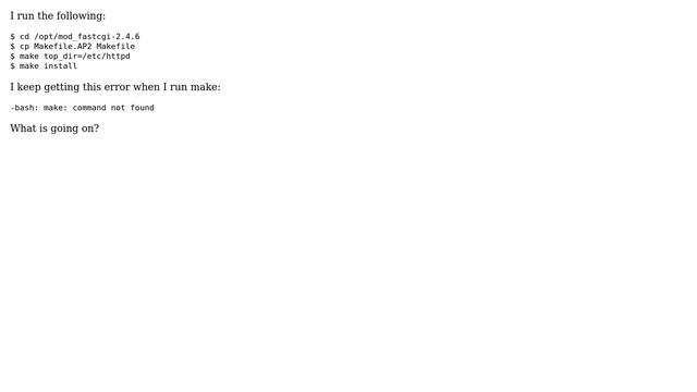 DevOps & SysAdmins: Help installing fastCGI on linux смотреть онлайн