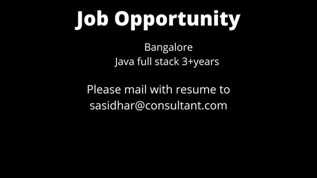 Java full stack Job opportunity Bangalore смотреть онлайн