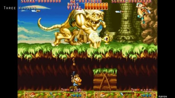 Three Wonders / arcade attract mode auto demo / Capcom 1991