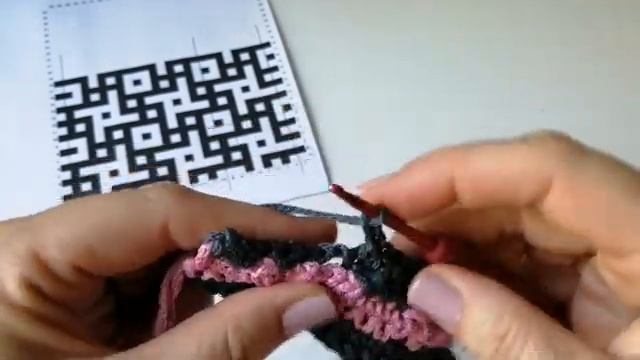 Вы просили, я показываю... Как вязать ленивый ЖАККАРД крючком... смотреть онлайн