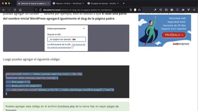 Remover el slug de la página padre en WordPress смотреть онлайн