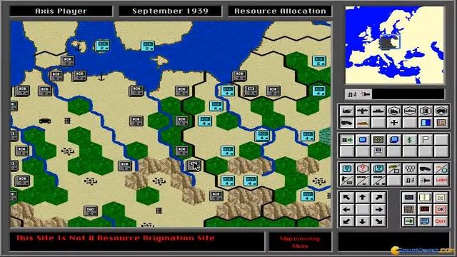 High Command: Europe 1939-1945 gameplay (PC Game, 1992) смотреть онлайн