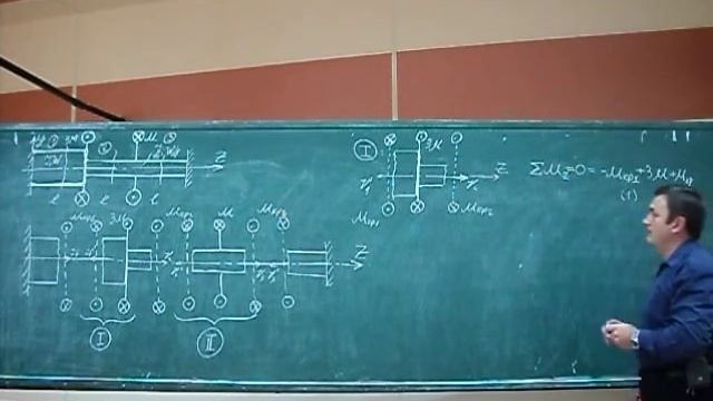Сопротивление материалов. E-03 (кручение, стержень переменного диаметра между двумя заделками). смотреть онлайн