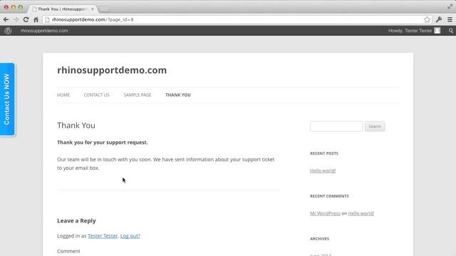 Rhino Support Wordpress Plugin - Logged In Users Video #6 смотреть онлайн