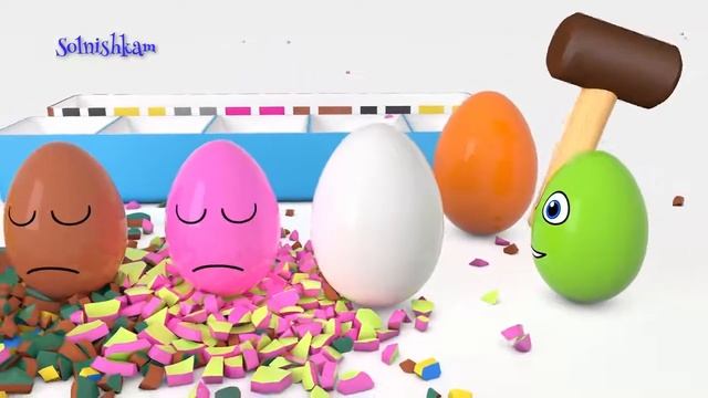 Яйца с сюрпризом и молоток Учим цвета Surprise eggs 2 Развивающий мультик для детей VIDEOMEG RU 1 смотреть онлайн