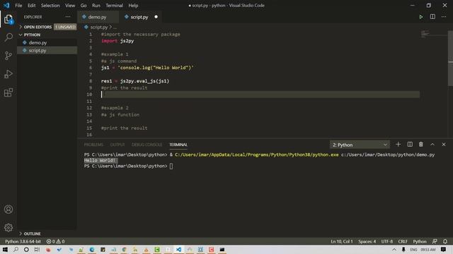 Run Javascript from Python| | Js2Py | Python project | Easy Tutorial смотреть онлайн