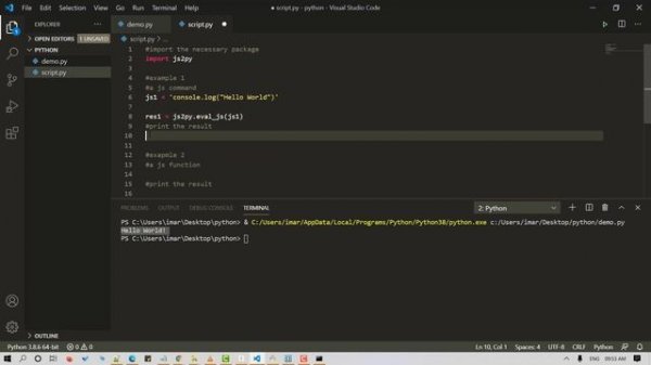 Run Javascript from Python| | Js2Py | Python project | Easy Tutorial