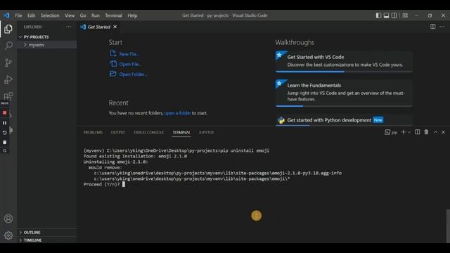 Python pip show and pip uninstall смотреть онлайн