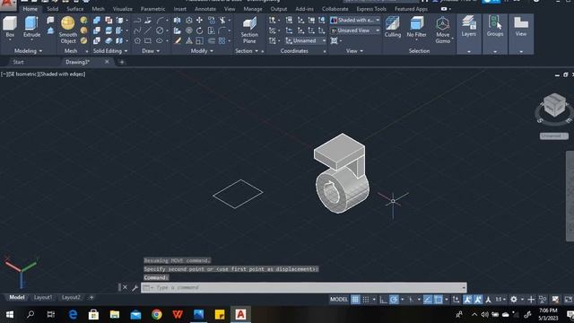 AUTOCAD 3D DRAWING FILLET EDGE AND PARTS BY PARTS TECHNIQUE смотреть онлайн