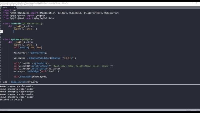 How to implement data validation to limit what a user can enter | PyQt5 Tutorial смотреть онлайн