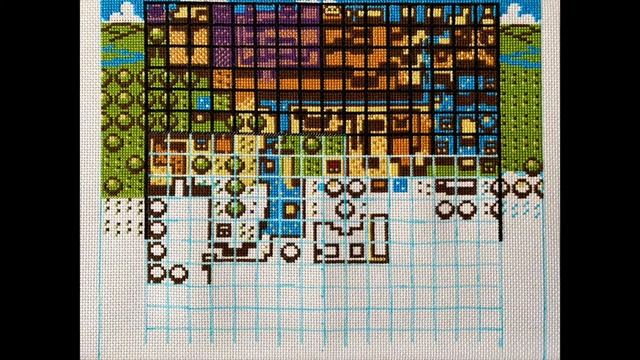 LoZ: Oracle of Seasons map cross stitch time lapse смотреть онлайн