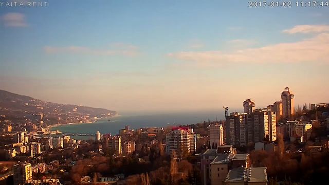 Онлайн Камера - Ялта, Крым. День 2017-01-02 за 7 минут смотреть онлайн