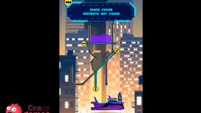 Batman Color Fall Puzzle Game| Walkthrough CrazyGamesOnline смотреть онлайн