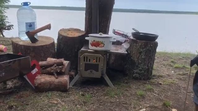 Печь для палатки с духовкой (Полевая кухня) KleverCamping смотреть онлайн
