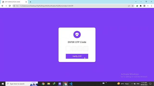 OTP Code Verification Form in HTML CSS & JavaScript смотреть онлайн