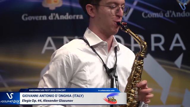 ANDORRA SAX FEST 2023: Giovanni Antonio D´Onghia (Italy) plays Elegie Op. 44, Alexander Glazunov смотреть онлайн