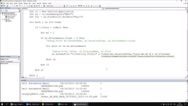 Excel VBA Introduction Part 29.8 - Saving Attachments from an Outlook Folder смотреть онлайн