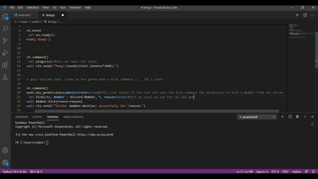 How to make a discord bot using python | Discord.py | Part - 4 | Rewrite | Kick Command смотреть онлайн