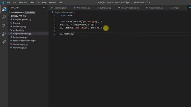 Opencv Python Region of Interest смотреть онлайн