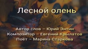 Лесной олень. Песня.