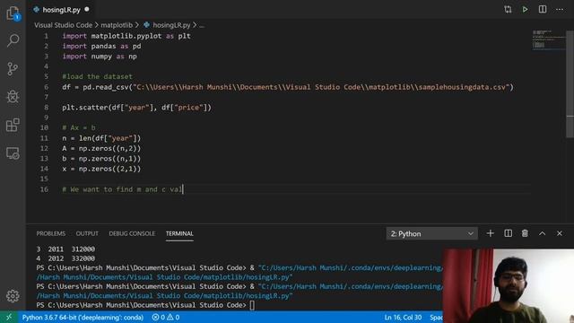 EP3: Coding Linear Regression (Pseudo Inverse Method) смотреть онлайн