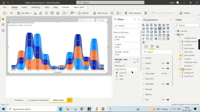 Ribbon Chart in Power BI - Visuals with Nags смотреть онлайн