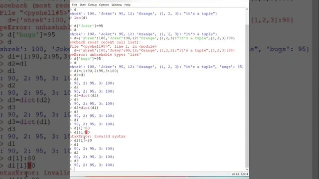 Python Dictionary and its associated functions смотреть онлайн