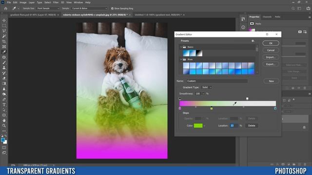 How To FADE an Image to TRANSPARENT with Gradients in Photoshop CC | Two Ways смотреть онлайн