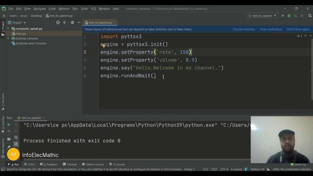 Python text to speech تحويل نص إلى كلام في بايثون смотреть онлайн