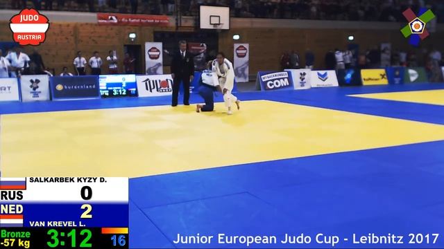 SALKARBEK KYZY, Dilbara (RUS) vs VAN KREVEL, Larissa (NED) - 57 kg: Bronze смотреть онлайн