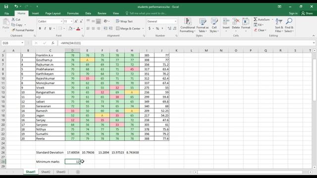 STUDENT PERFORMANCE USING MS EXCEL | USEFUL METHOD FOR ALL TEACHERS, PROFESSORS | IF COUNTIF| STDEV смотреть онлайн
