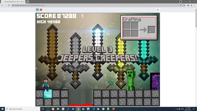 How to make/play MineCraft Platformer game in scratch ? смотреть онлайн