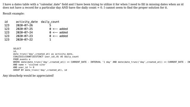 Databases: Filling in Dates - Postgres/Redshift SQL смотреть онлайн