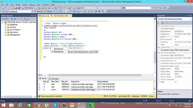 Sql Server (After Delete Trigger) Part-19 in Urdu/Hindi смотреть онлайн