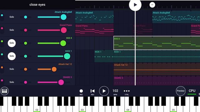 DVRST - Close Eyes Remake In Fl Studio Mobile @DVRSTBEATS