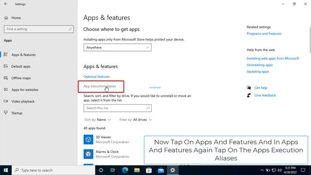 Manage App Execution Aliases In Windows 10 - How To Fix смотреть онлайн