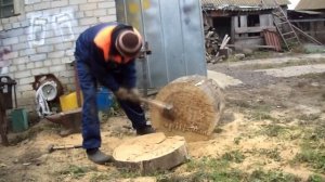 Как установить наковальню на пень